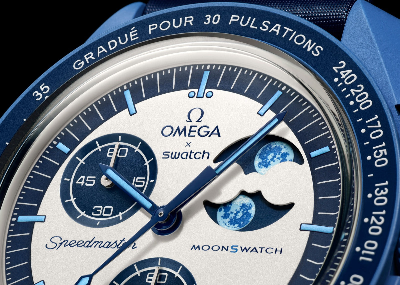 Orologio Omega Swatch MISSION TO THE SUPER BLUE