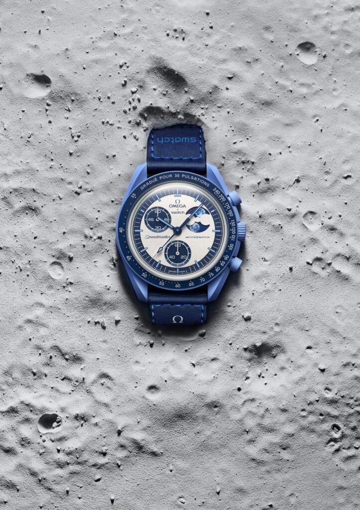 Orologio Omega Swatch MISSION TO THE SUPER BLUE